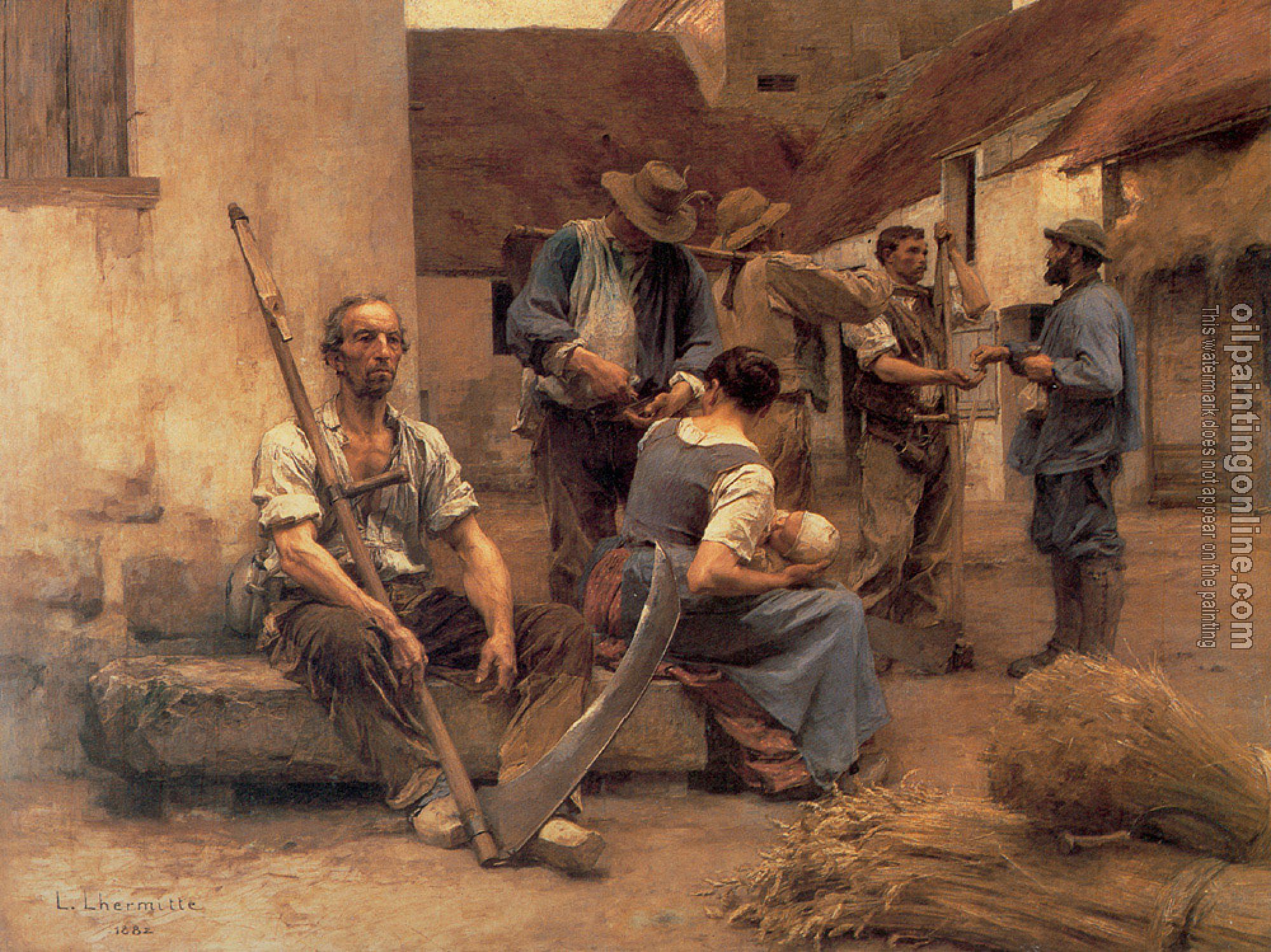 Lhermitte, Leon Augustin - Paying the Harvesters